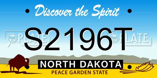 S2196T North Dakota License Plate