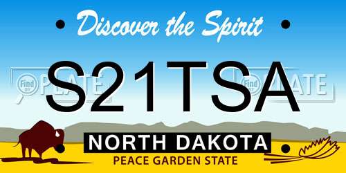 S21TSA North Dakota License Plate