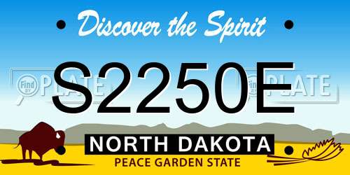S2250E North Dakota License Plate