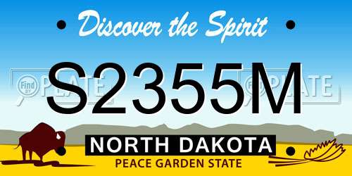 S2355M North Dakota License Plate