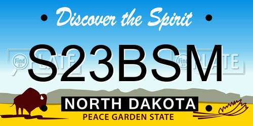 S23BSM North Dakota License Plate