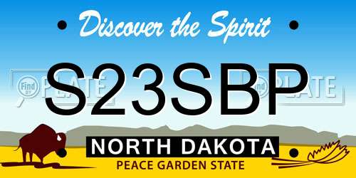 S23SBP North Dakota License Plate