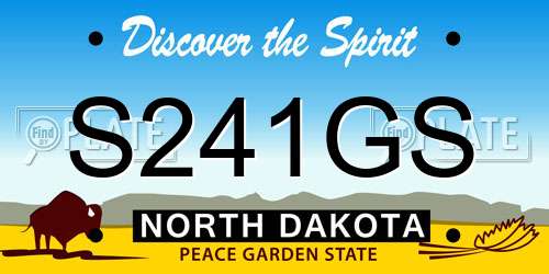 S241GS North Dakota License Plate