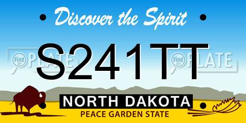 S241TT North Dakota License Plate