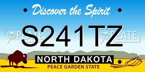 S241TZ North Dakota License Plate