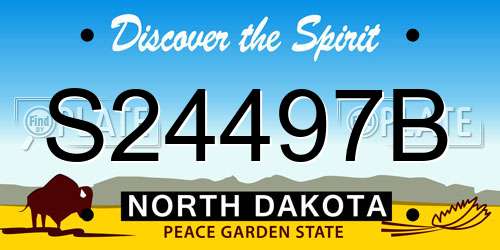 S24497B North Dakota License Plate