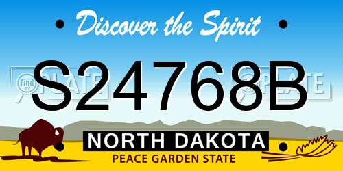 S24768B North Dakota License Plate