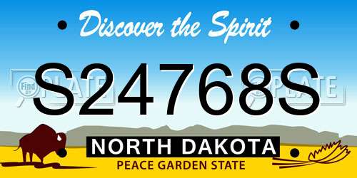 S24768S North Dakota License Plate