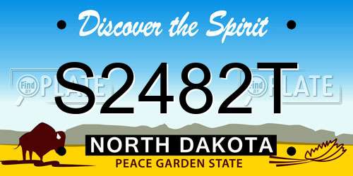 S2482T North Dakota License Plate