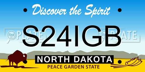 S24IGB North Dakota License Plate