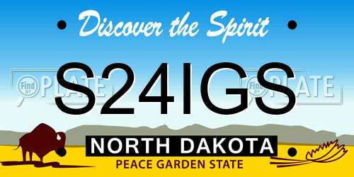 S24IGS North Dakota License Plate