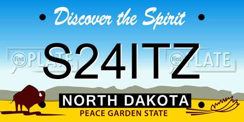 S24ITZ North Dakota License Plate