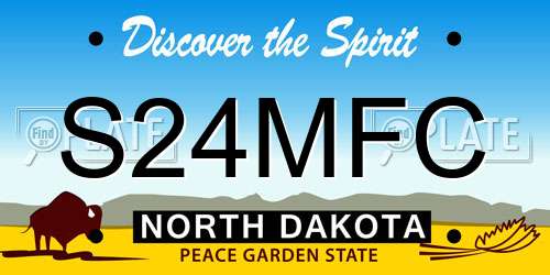 S24MFC North Dakota License Plate