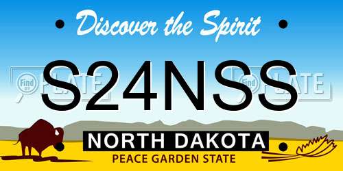 S24NSS North Dakota License Plate