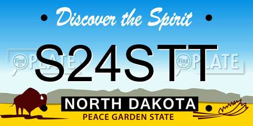 S24STT North Dakota License Plate