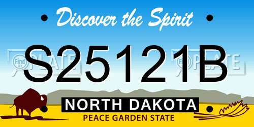 S25121B North Dakota License Plate