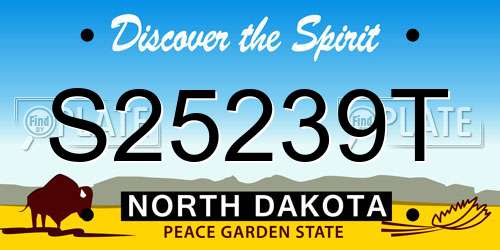 S25239T North Dakota License Plate