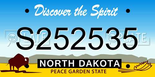S252535 North Dakota License Plate