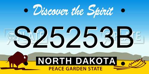S25253B North Dakota License Plate