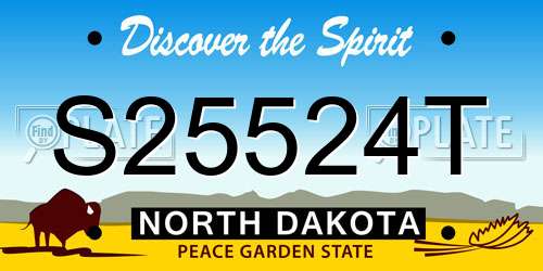 S25524T North Dakota License Plate