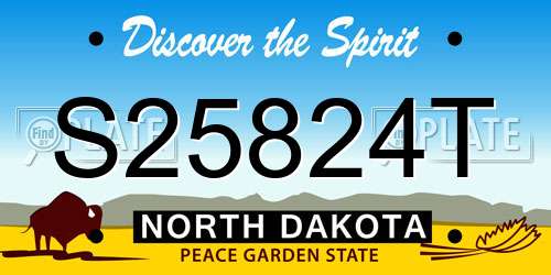 S25824T North Dakota License Plate