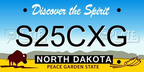 S25CXG North Dakota License Plate
