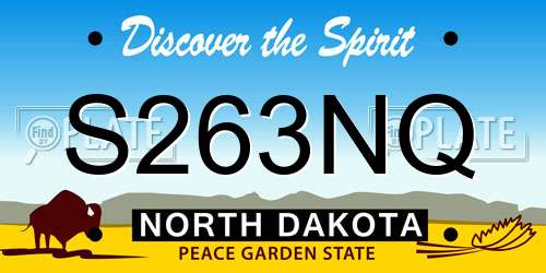 S263NQ North Dakota License Plate