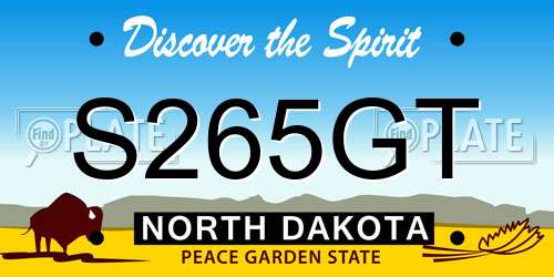 S265GT North Dakota License Plate