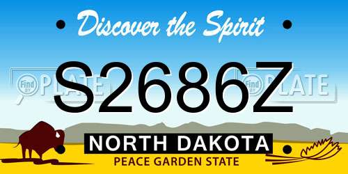 S2686Z North Dakota License Plate