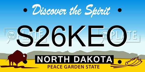 S26KEO North Dakota License Plate
