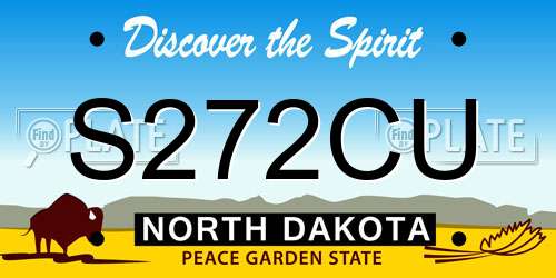 S272CU North Dakota License Plate