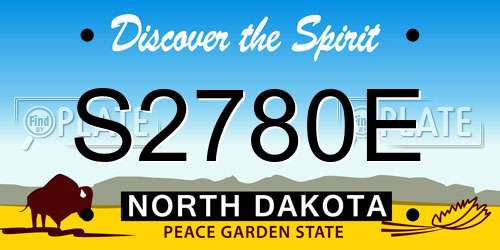 S2780E North Dakota License Plate