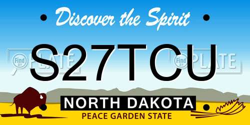 S27TCU North Dakota License Plate