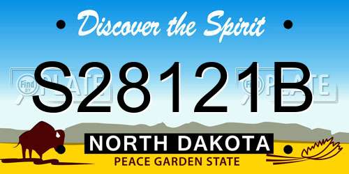 S28121B North Dakota License Plate
