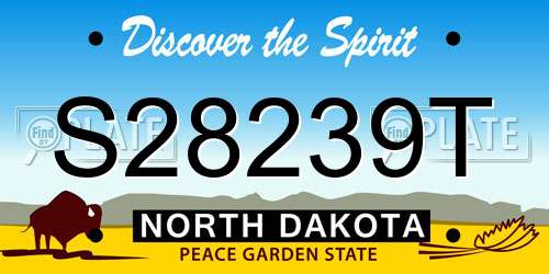 S28239T North Dakota License Plate