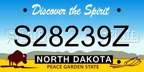 S28239Z North Dakota License Plate