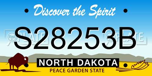 S28253B North Dakota License Plate
