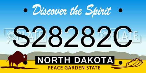 S28282C North Dakota License Plate