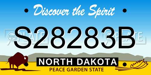 S28283B North Dakota License Plate