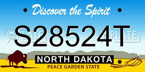 S28524T North Dakota License Plate