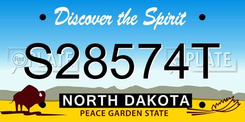 S28574T North Dakota License Plate