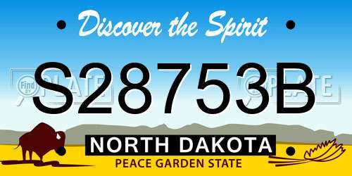 S28753B North Dakota License Plate