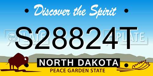 S28824T North Dakota License Plate