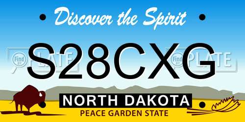 S28CXG North Dakota License Plate