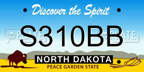 S310BB North Dakota License Plate