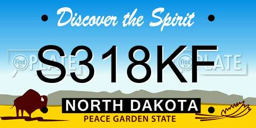 S318KF North Dakota License Plate