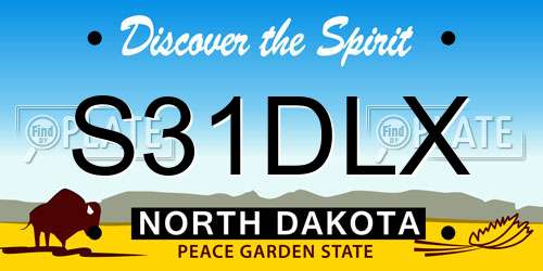 S31DLX North Dakota License Plate