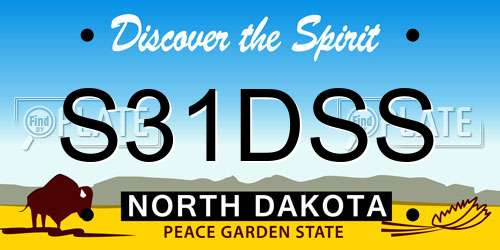 S31DSS North Dakota License Plate