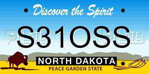 S31OSS North Dakota License Plate
