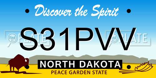 S31PVV North Dakota License Plate